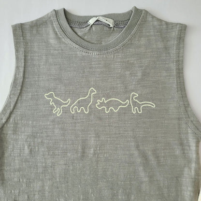 Toddler Dino Graphic Sleeveless Top (6 - 18m) - 2 Colors kids outfit