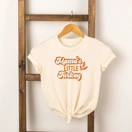Toddler Mama's Little Turkey Tee (2 - 5T) - Cream kids outfit