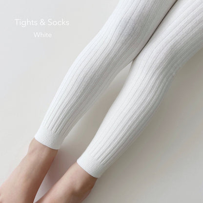 Toddler Ribbed Tights and Non - Slip Socks Set (1 - 5y) - 2 Colors kids outfit