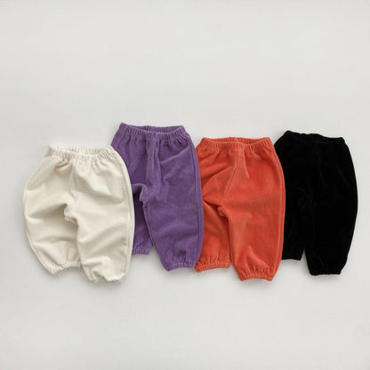 Toddler Ribbed Velvet Jogger Pants(1 - 5y) - 4 Colors kids outfit