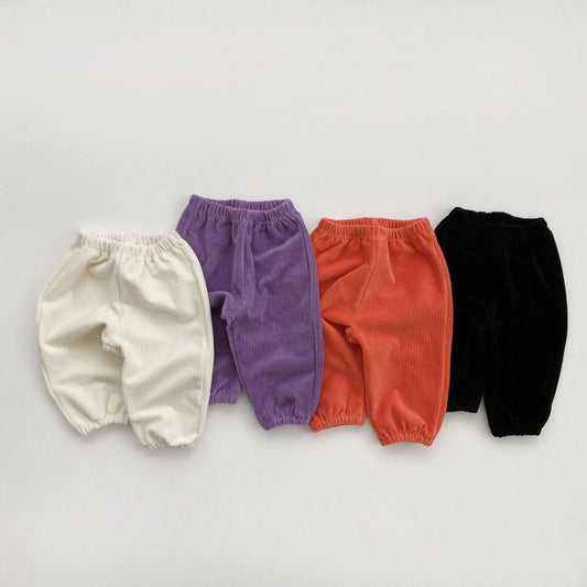 Toddler Ribbed Velvet Jogger Pants(1 - 5y) - 4 Colors kids outfit