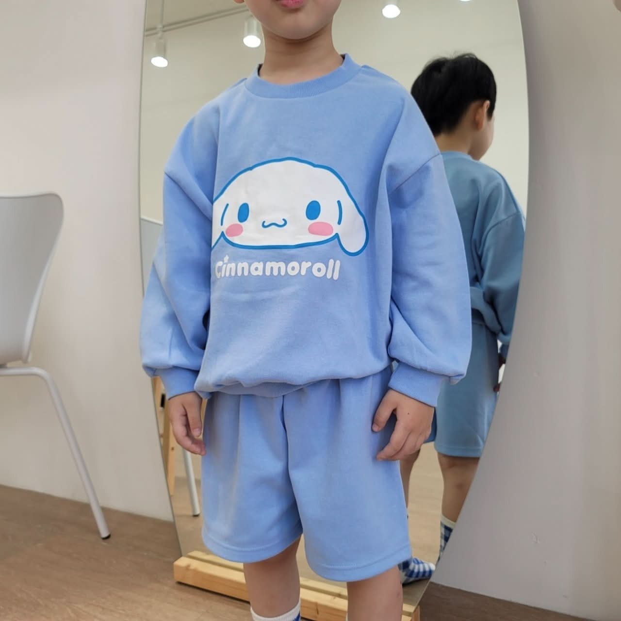 Toddler Sanrio Sweatshirt and Shorts Set (1 - 5y) - Blue kids outfit
