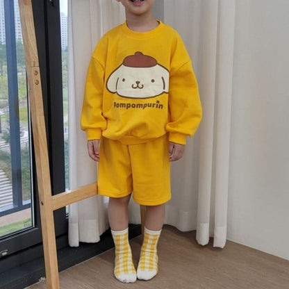 Toddler Sanrio Sweatshirt and Shorts Set (1 - 5y) - Yellow kids outfit