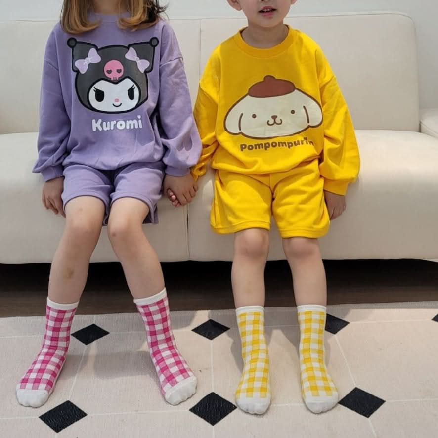 Toddler Sanrio Sweatshirt and Shorts Set (1 - 5y) - Yellow kids outfit