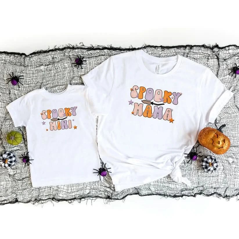 Toddler Spooky Mini Tee (2 - 5T) - White kids outfit