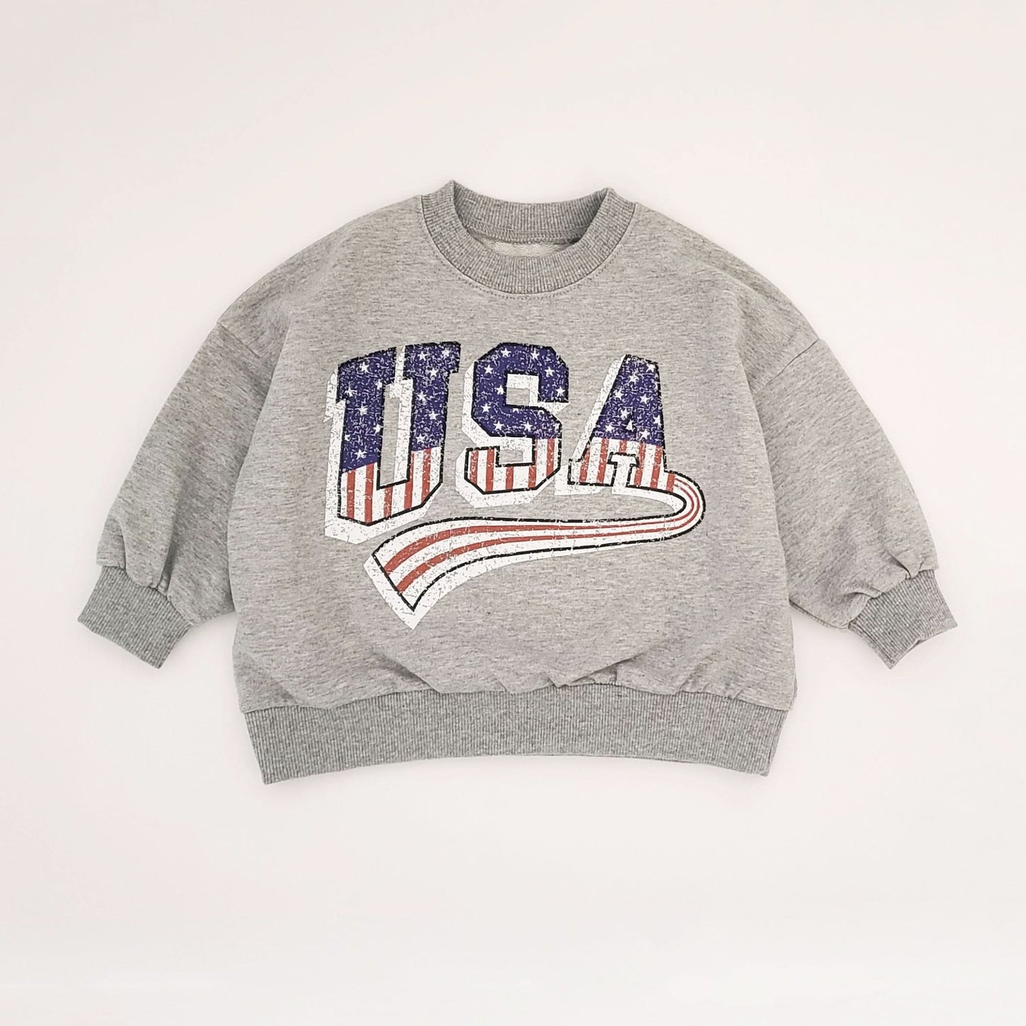Toddler USA Sweatshirt (4-5y, Mommy) - Dark Heather Gray kids outfit