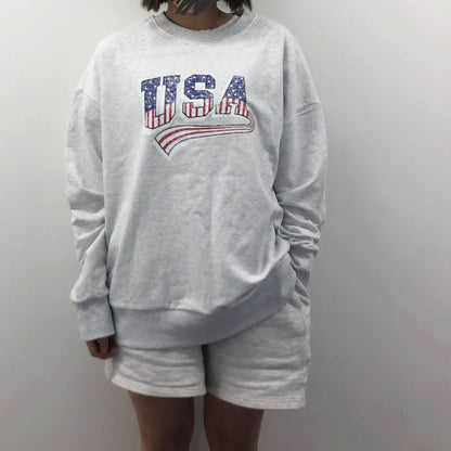 Toddler USA Sweatshirt (4-5y, Mommy) - Dark Heather Gray kids outfit