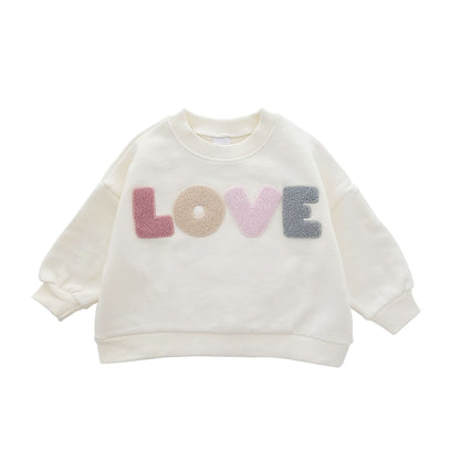 Toddler&Mom Original LOVE Sweatshirt (1 - 5y,Mom) - Cream kids outfit