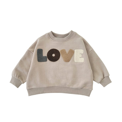 Toddler&Mom Original LOVE Sweatshirt (1 - 5y,Mom) - Gray kids outfit