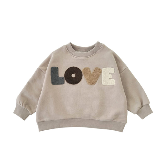 Toddler&Mom Original LOVE Sweatshirt (1 - 5y,Mom) - Gray kids outfit