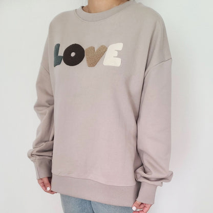 Toddler&Mom Original LOVE Sweatshirt (1 - 5y,Mom) - Gray kids outfit