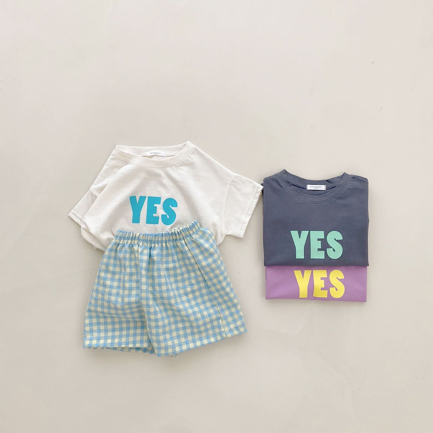 Toddler/Mom Yes Print Short Sleeve T-Shirt (2 - 7y, Mom) - Ivory kids outfit